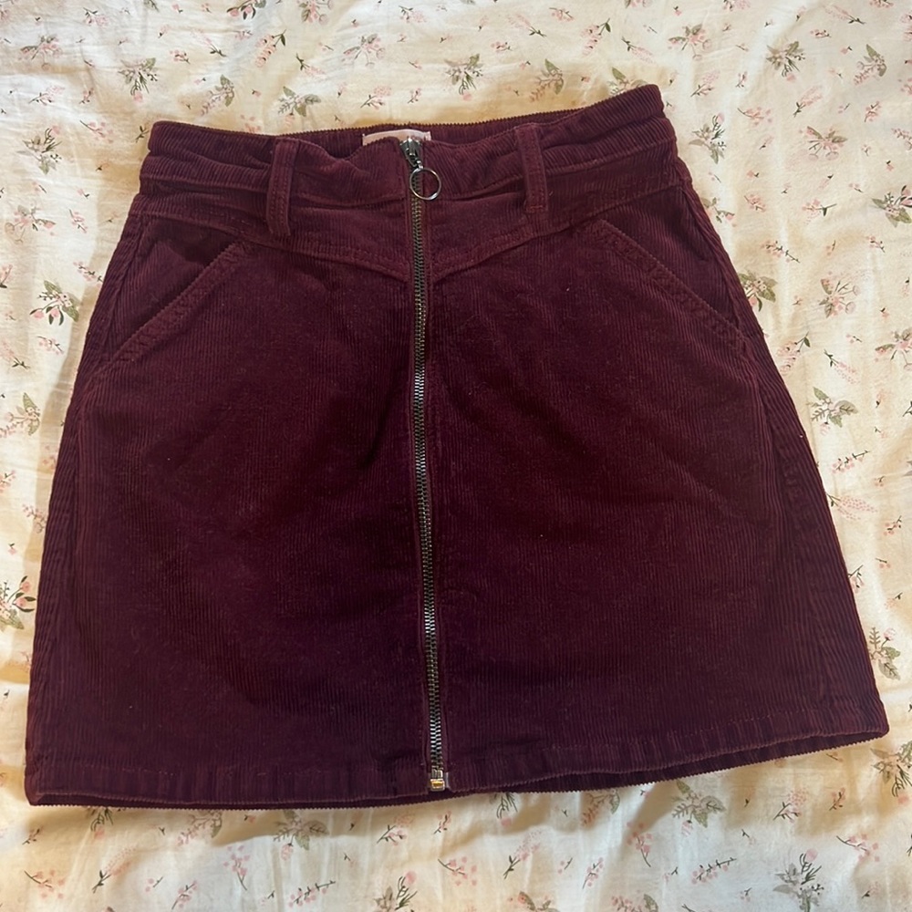 Sonoma Burgundy Skirt